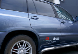 Installer of TVT and Arrowhead Alarm Products Access Alarms service vehicle